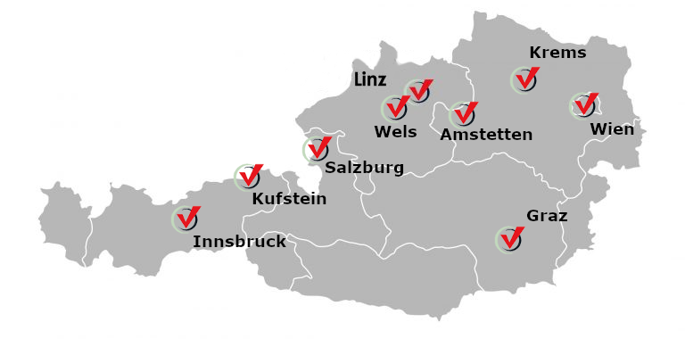Saugbagger Österreich - Standorte